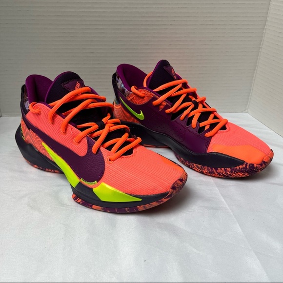 Nike Zoom Freak 2 Basketball Shoes Orange/Purple Sneakers Size 6.5 - Picture 2 of 12